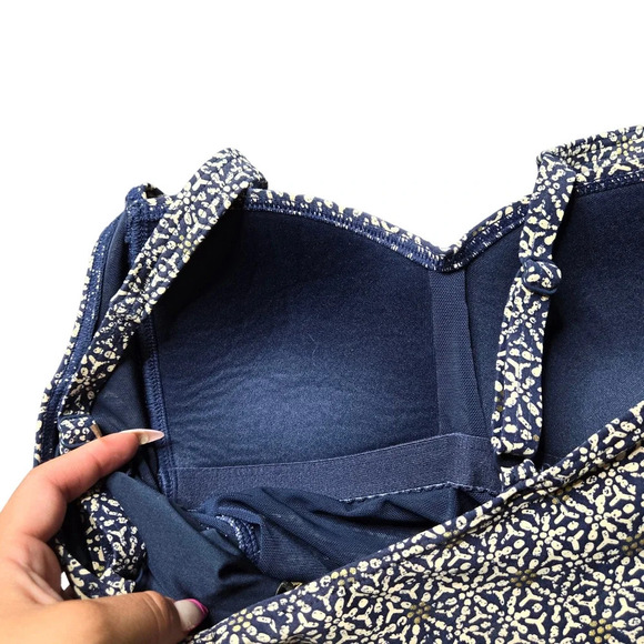 Niptuck Swim Ruched Gold/Navy Swimsuit - Picture 5 of 8